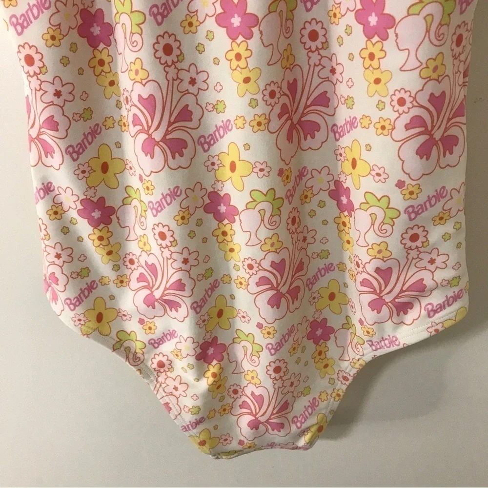 3/$15  x Forever 21 girls ONE PIECE floral hibiscus print bathing suit size 9/10